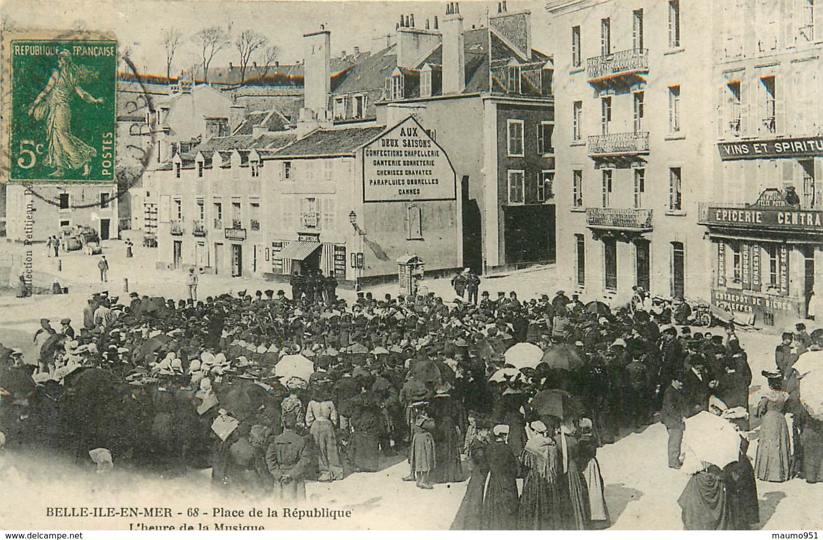 56 BELLE ISLE EN MER  -  PLACE DE LA REPUBLIQUE. L'HEURE DE LA MUSIQUE - Belle Ile En Mer