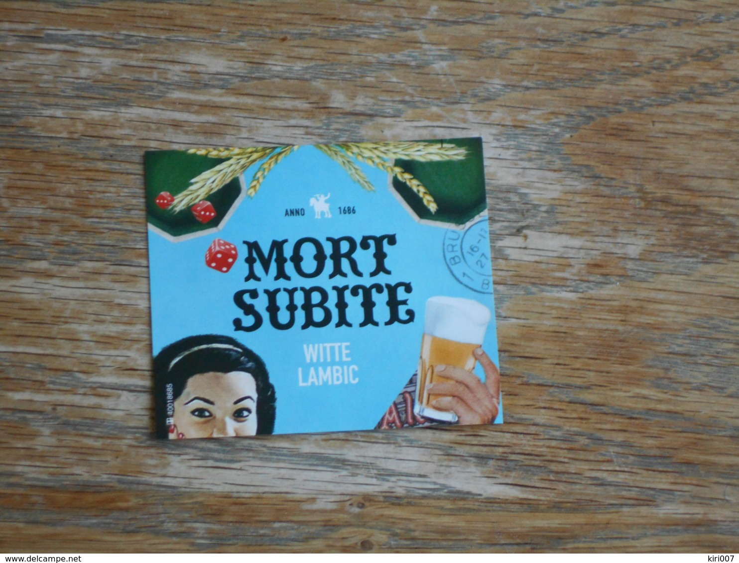 ETIQUETTE BIERE MORT SUBITE 3 ST - Bier