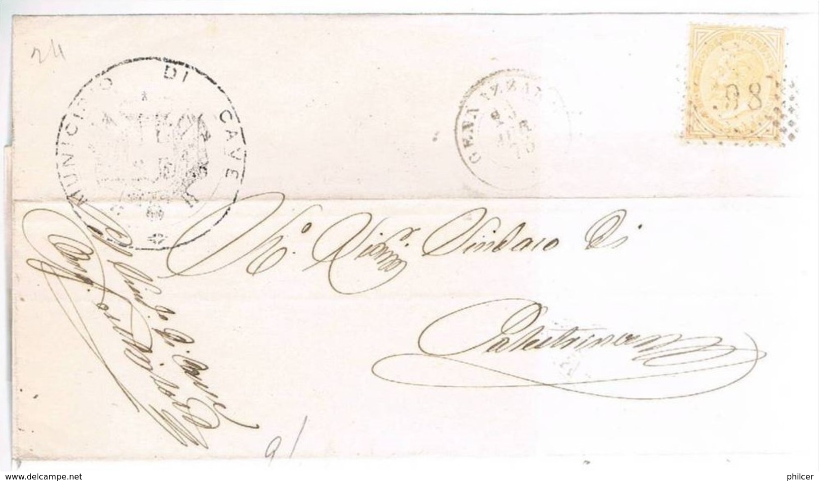 Italia, 1875, Municipio Di Cave - Sonstige & Ohne Zuordnung