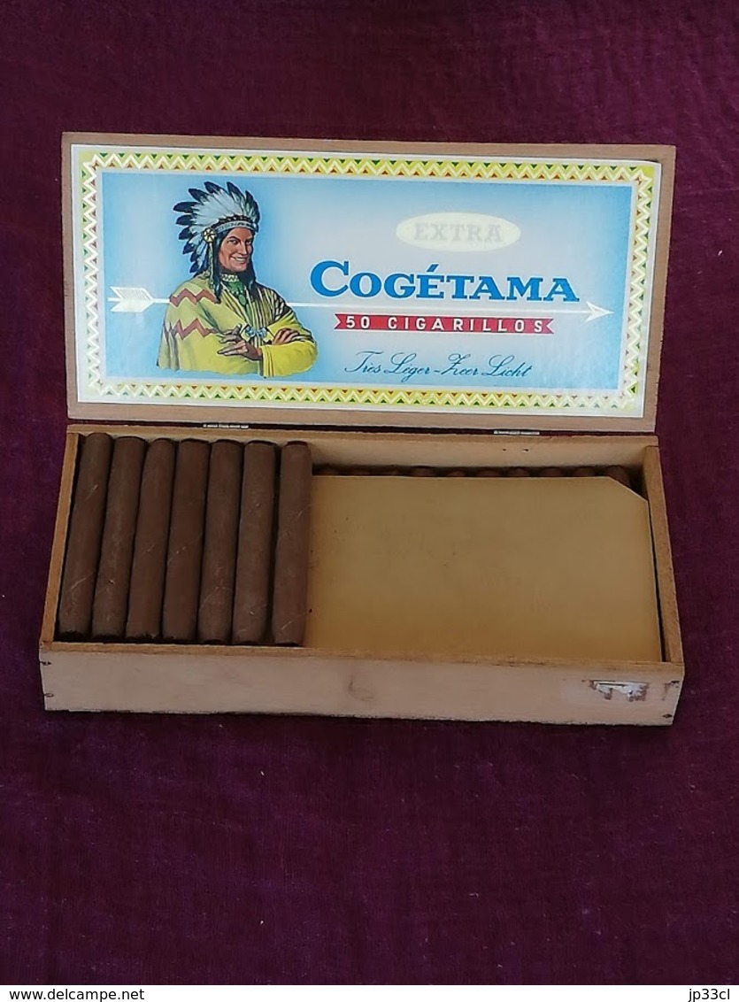 Ancienne Boîte De 50 Cigarillos Cogétama (partiellement Entamée : Il Reste Environ 40 Cigarillos) - Étuis à Cigares