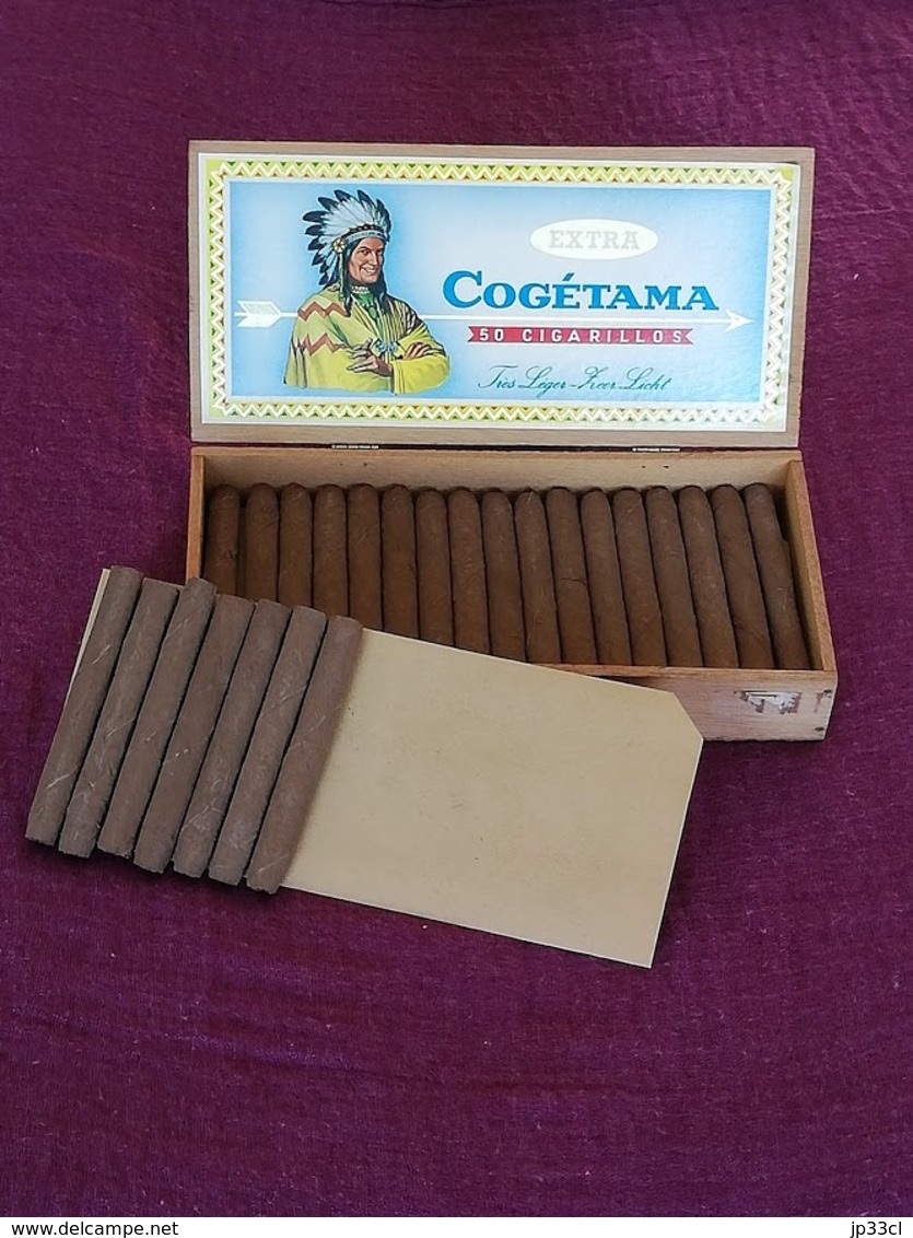 Ancienne Boîte De 50 Cigarillos Cogétama (partiellement Entamée : Il Reste Environ 40 Cigarillos) - Étuis à Cigares