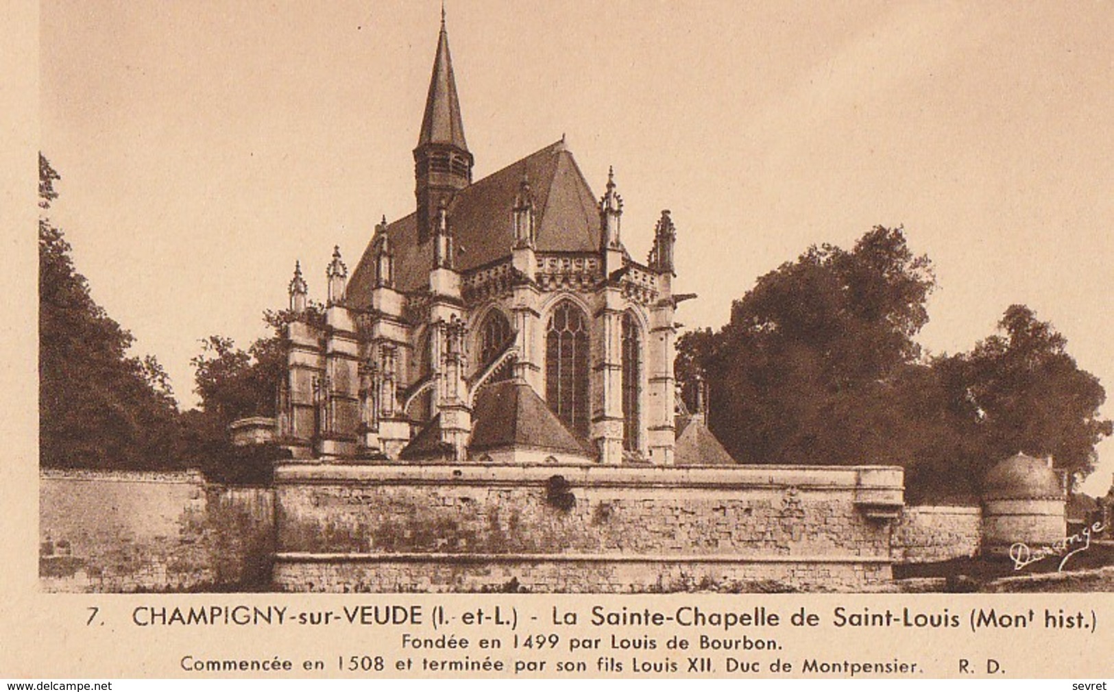 CHAMPIGNY-SUR-VEUDE. - Intérieur De La Sainte-Chapelle De Saint-Louis. - Champigny-sur-Veude