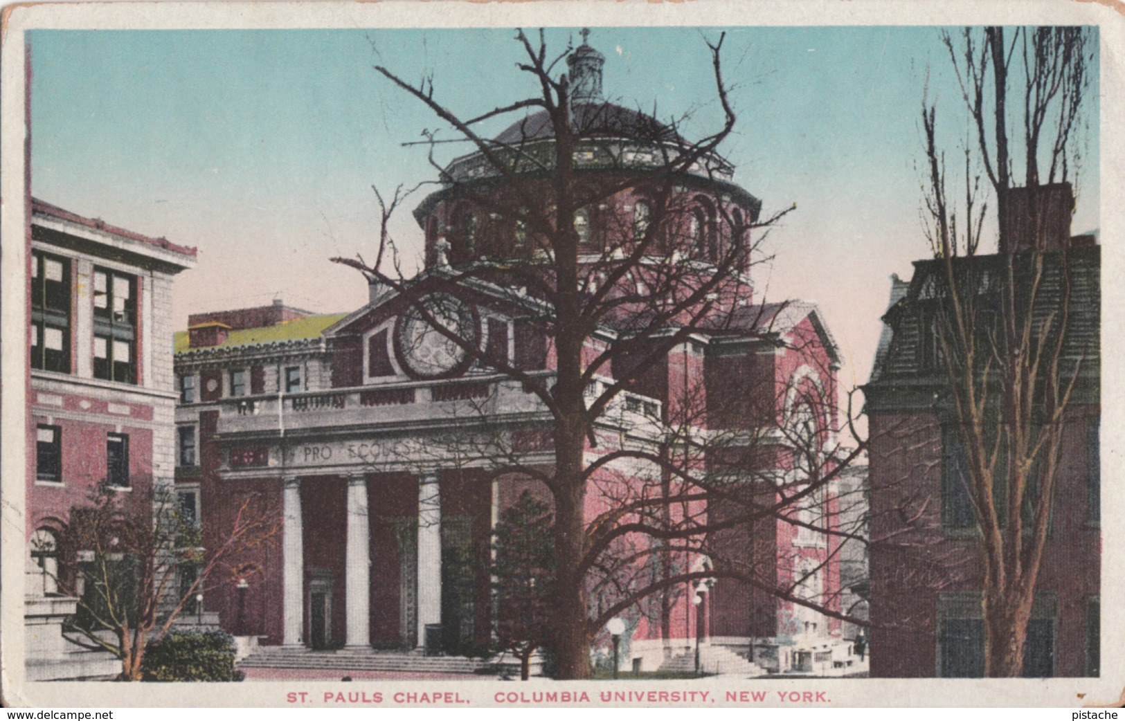 Columbia University - New York - St. Paul's Chapel - Architecture Religion - By Americhrome - Unused - 2 Scans - Enseñanza, Escuelas Y Universidades