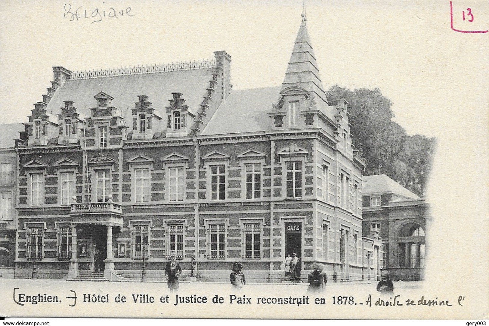 Enghien Hôtel De Ville Et Justice De Paix Reconstruit En 1878  (Editeurs REBTS) - Enghien - Edingen