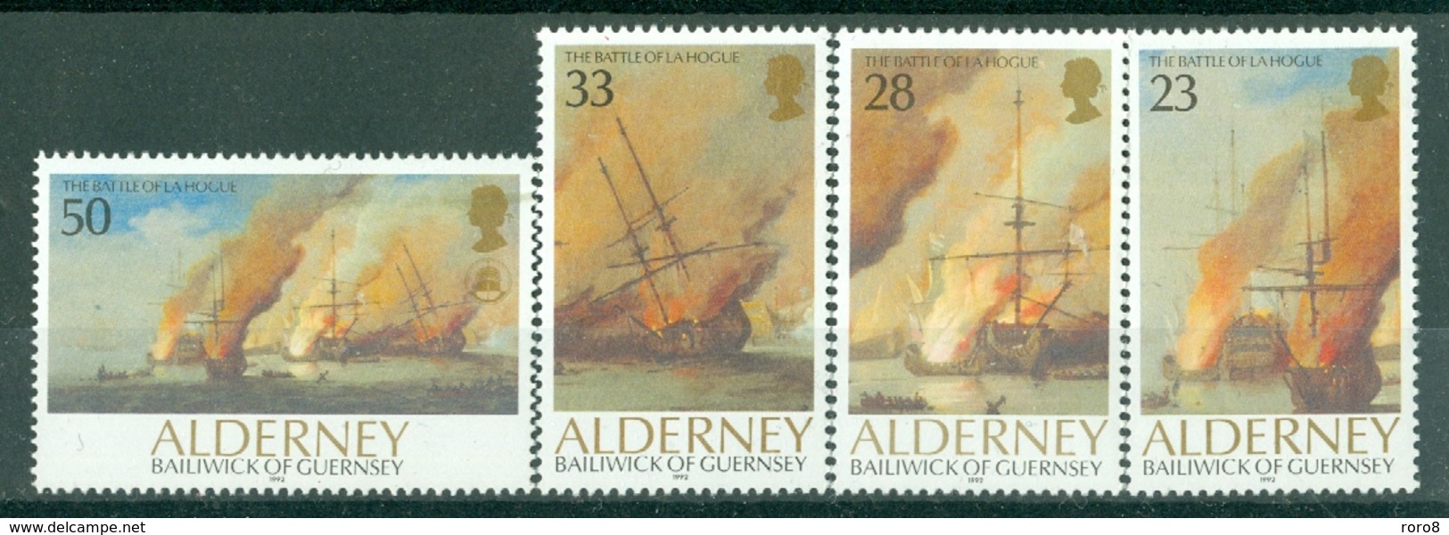 AURIGNY - ALDERNEY - N° 55** MNH à  58** MNH LUXE FRAICHEUR POSTALE - Tricentenaire De La Bataille Navale De La Hougue. - Alderney