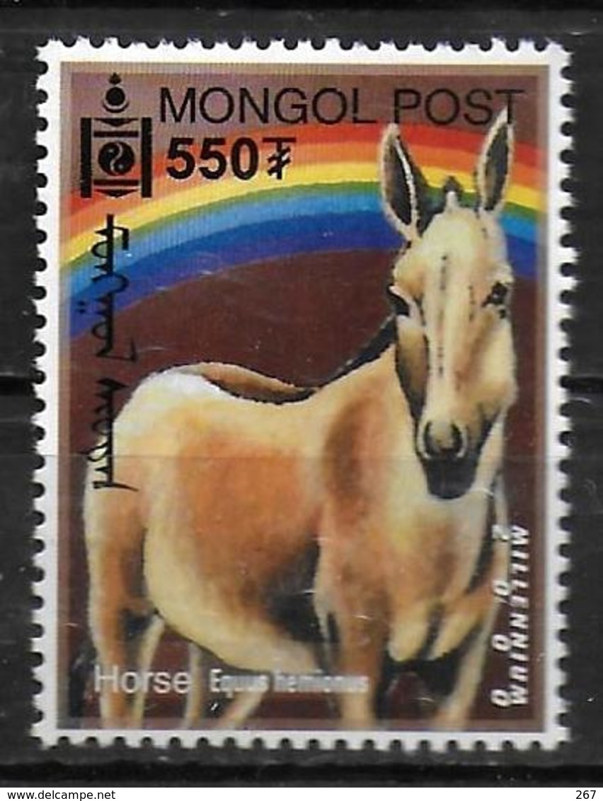 MONGOLIE  N° 2486  * * Millennium Charles Darwin  Onagre Anes - Donkeys