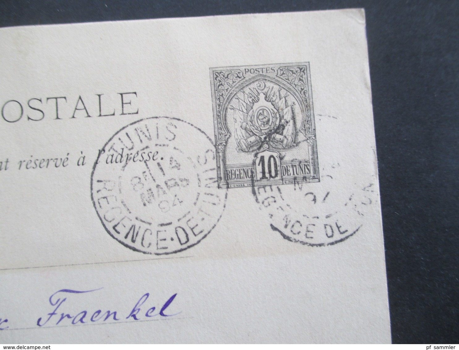 Kolonie Tuniesien 1910 / 1911 Ganzsachen / Postkarten / Umschläge / 1x Lettre Expres alle ans Deutsche Konsulat in Tunis