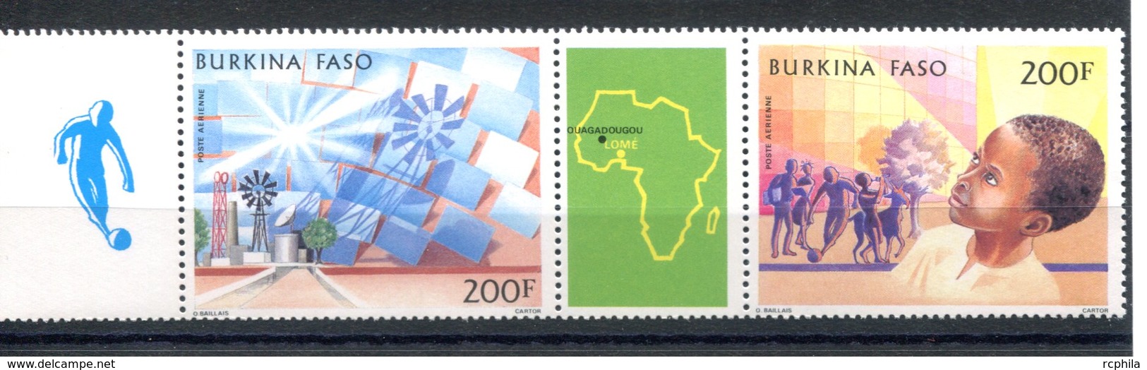 RC 17416 BURKINA FASO COTE 5€ PA N° 277A PAIRE AVEC VIGNETTE CENTRALE NEUF ** TB MNH VF - Burkina Faso (1984-...)
