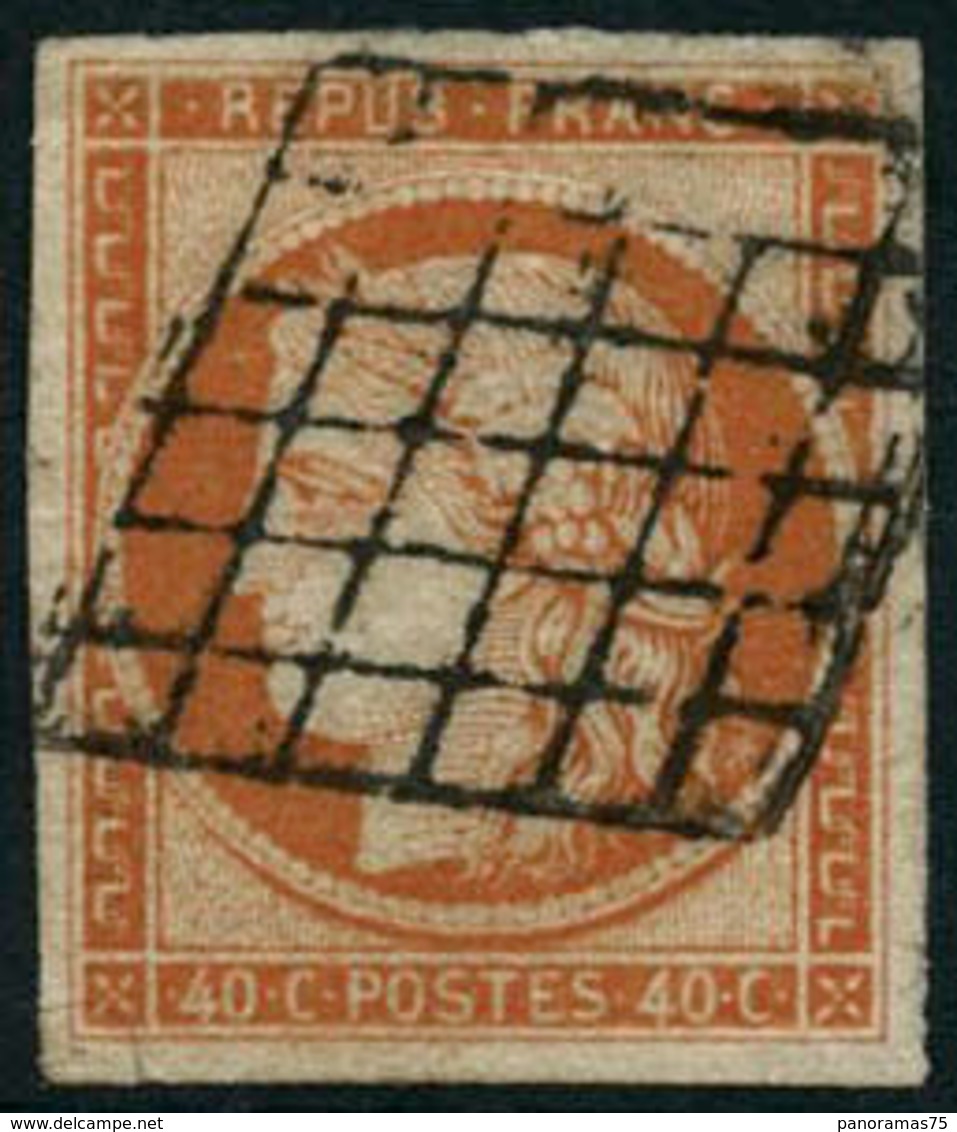 Obl. N°5a 40c Orange Vif, Signé Calves - TB - 1849-1850 Ceres