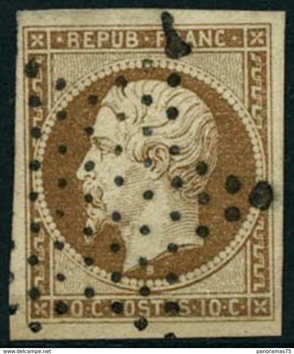 Obl. N°9 10c Bistre - TB - 1852 Louis-Napoleon
