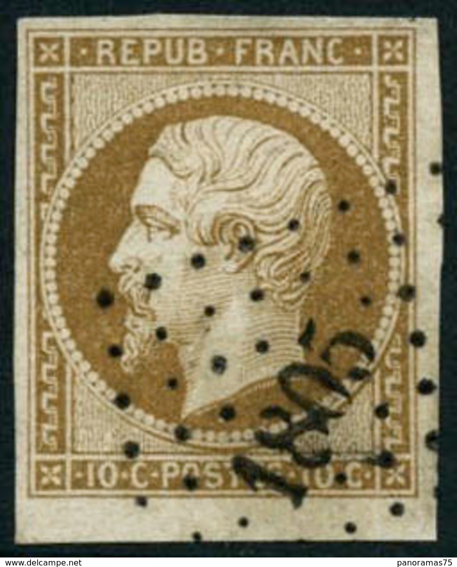 Obl. N°9 10c Bistre - TB - 1852 Louis-Napoleon