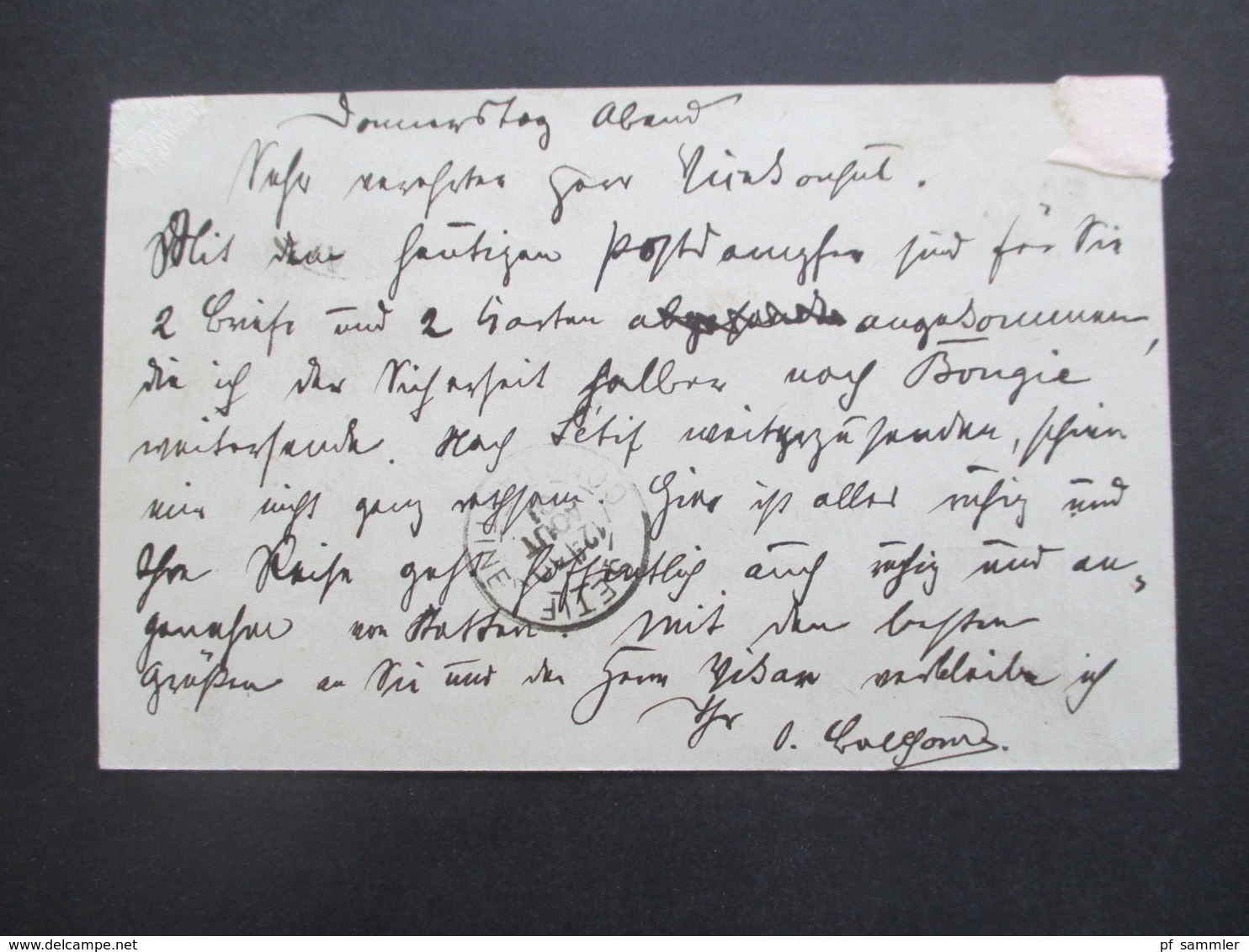 Frankreich 1901 GA Verwendet In Algerien Stempel Mustapha Alger / Französische Kolonie An Den Vize Konsul In Setif Hotel - 1898-1900 Sage (Tipo III)