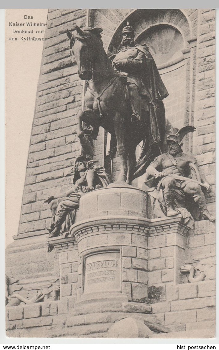 (64005) AK Steinthaleben, Kyffhäuserdenkmal, Kaiser Wilhelm-Denkmal 1908 - Kyffhaeuser