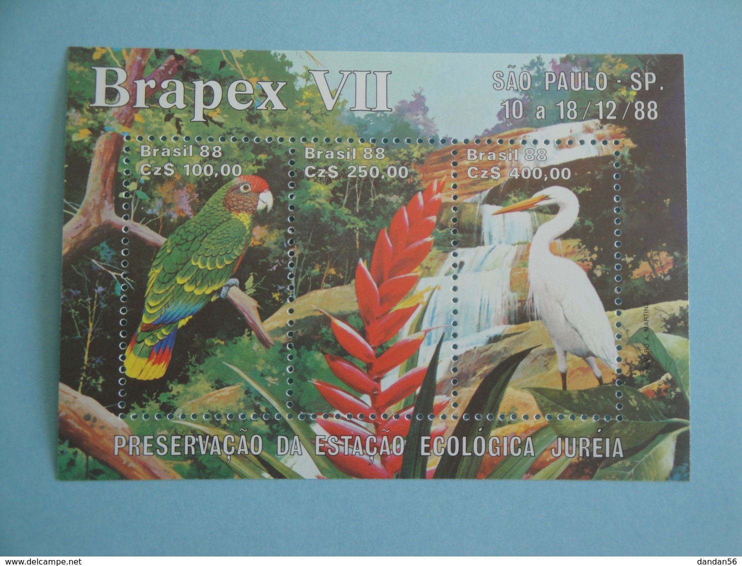 1988 Brésil  Oiseaux  Yv BF75 ** MNH  - Michel B76 Scott 2158  SG 2340  Birds - Blocs-feuillets