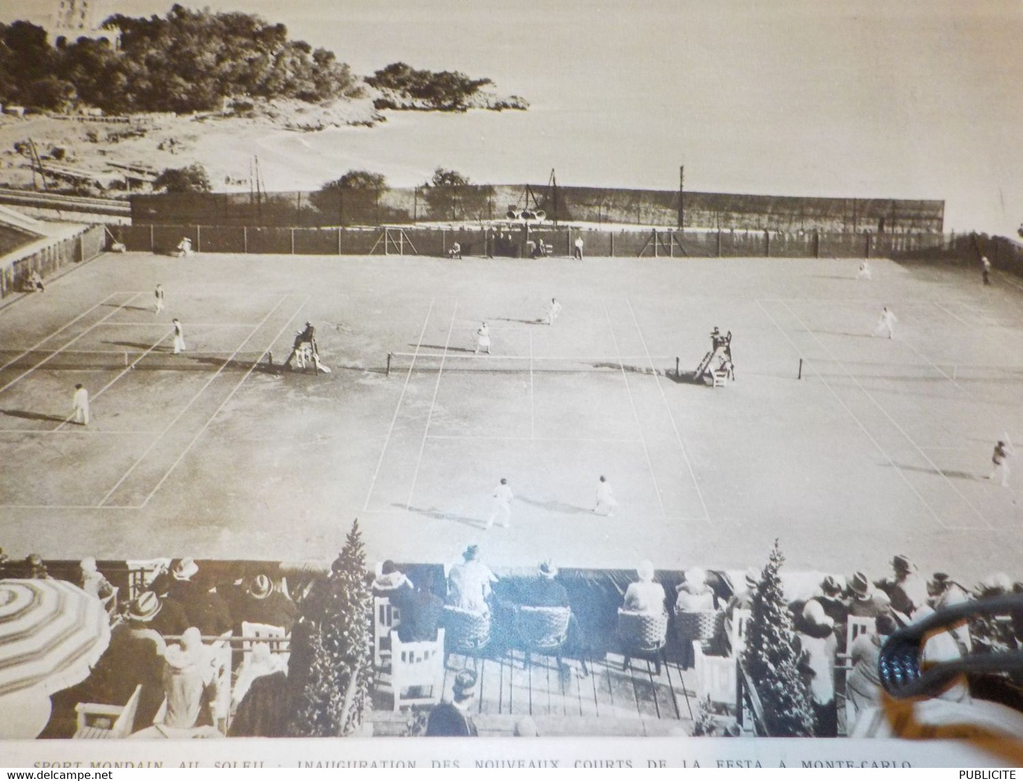 PHOTO SPORT MONDAIN INAUGURATION COURT DE TENNIS MONTE CARLO 1928 - Autres & Non Classés