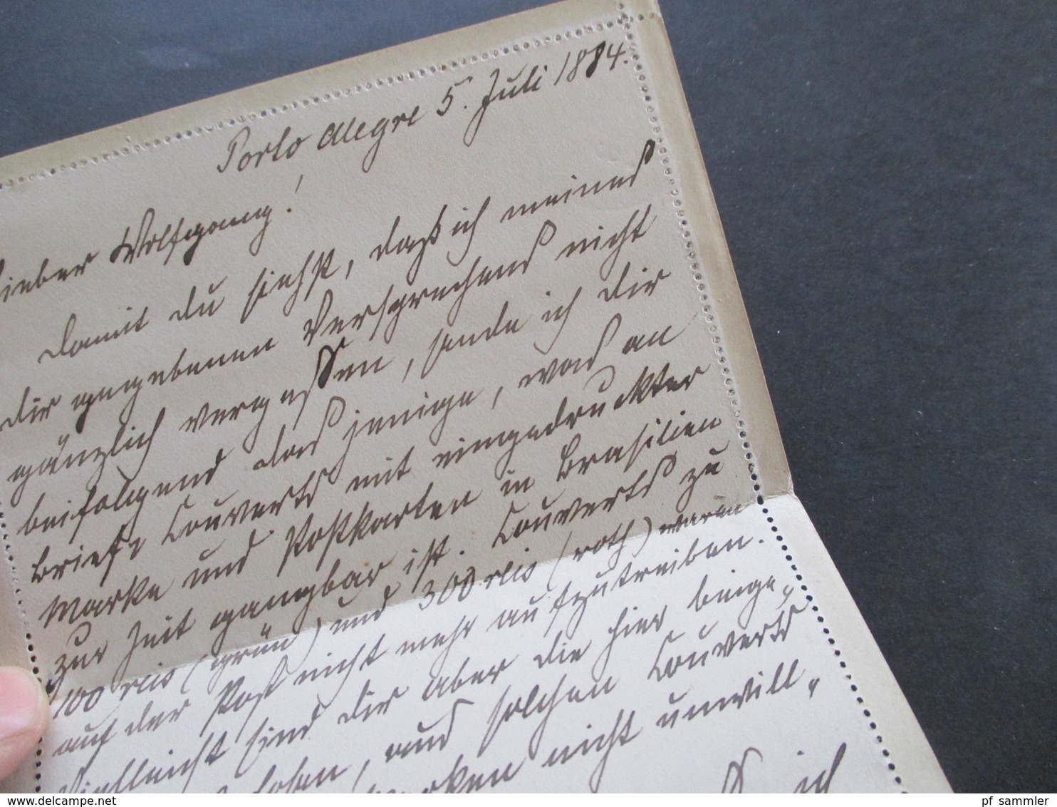 Brasilien um 1880 Ganzsache 4x Carta Bilhete und einen Ganzsachen Umschlag. Ungebraucht / 1x mit Text innen!