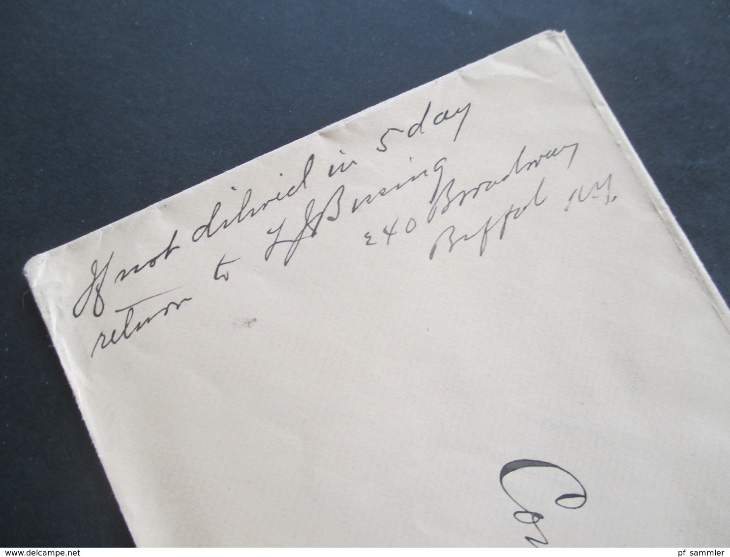 USA 1889 Großer Ganzsachen Umschlag Two Cents Buffalo An Den Deutschen Kunsul In New York. Ank. Stempel P.O.N.Y. - Lettres & Documents