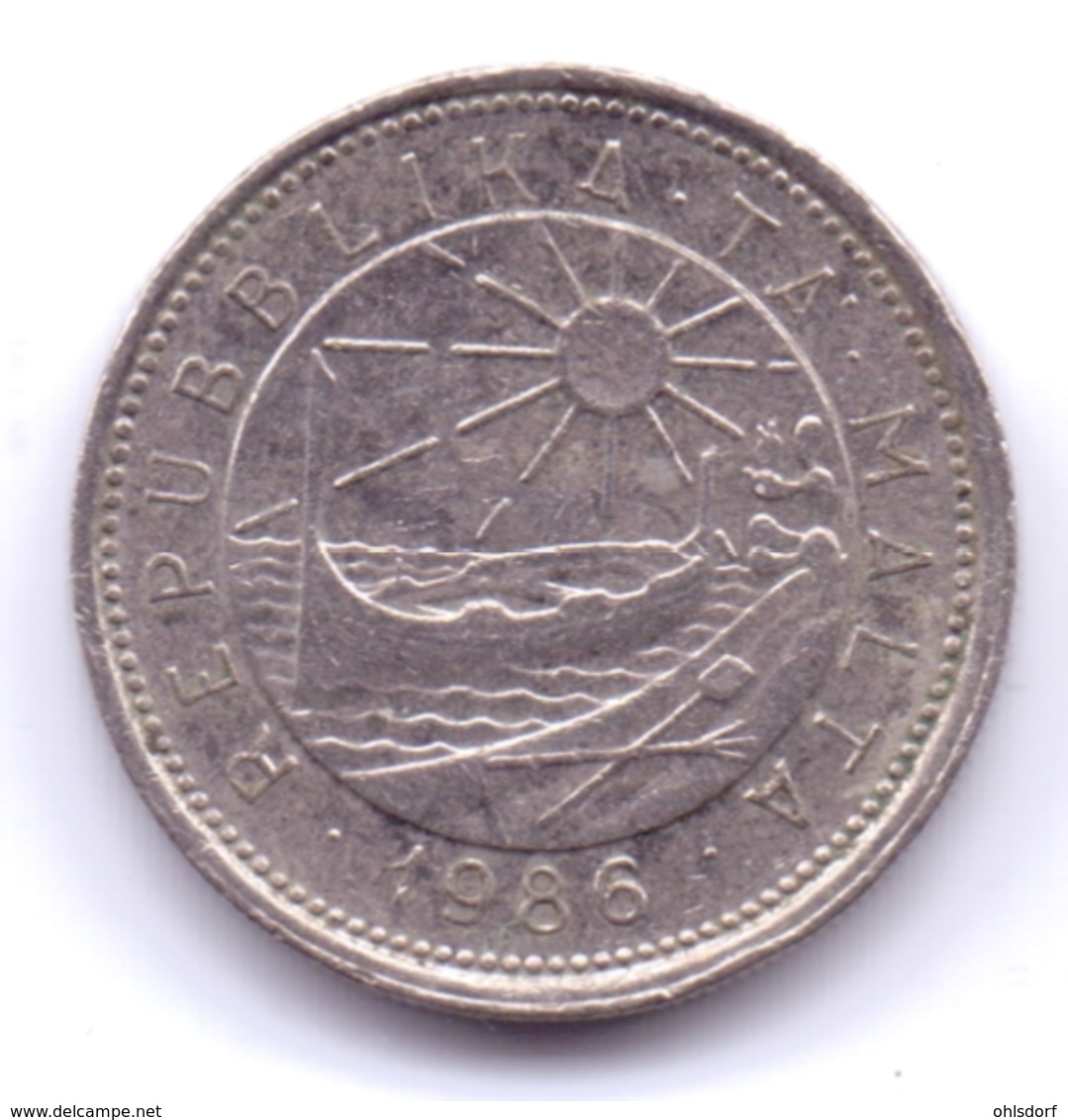 MALTA 1986: 10 Cents, KM 76 - Malta