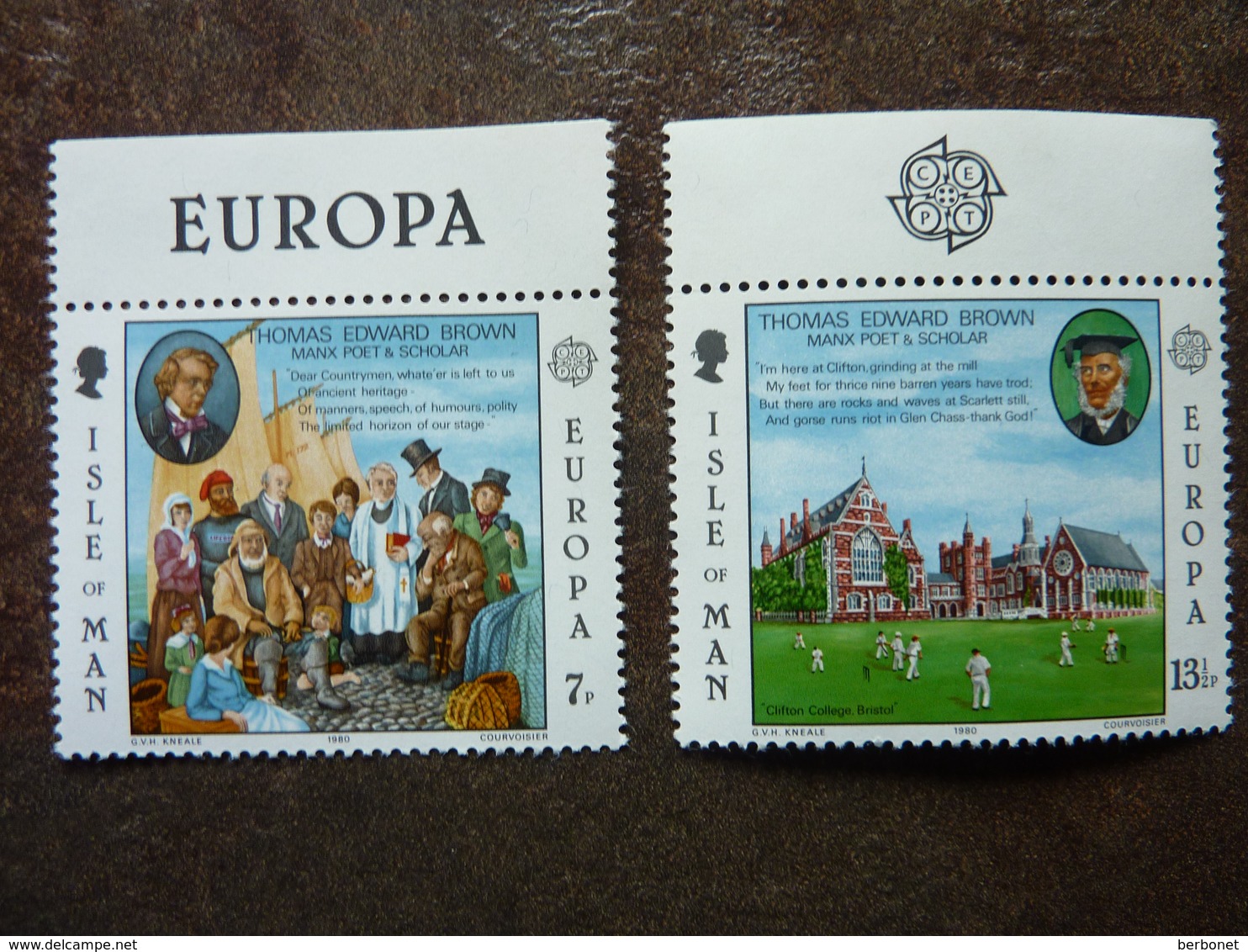 1980  Europa Thomas Edward Brown    SG = 177 / 178   ** MNH - Man (Eiland)