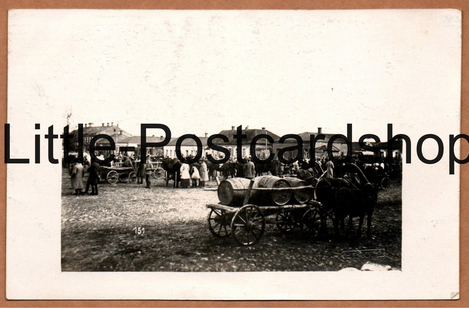 Foto Borissow Marktplatz 1918 Baryssau Weissrussland Belarus Landwehr Infanterie Regiment 72 Рынак Rynak - Weltkrieg 1914-18