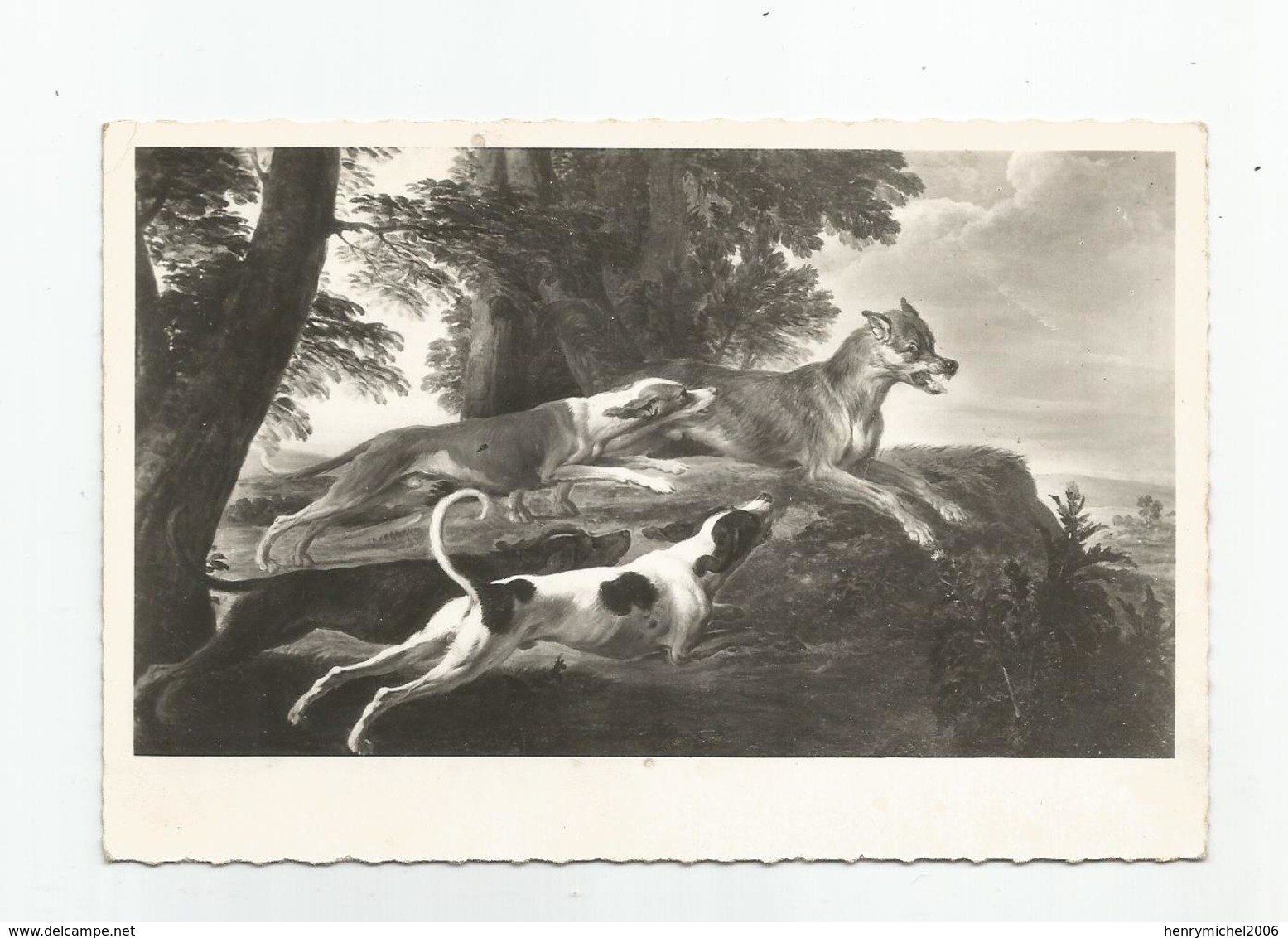 60 Oise Chateau Royal De Senlis Musée De La Venerie Chasse Au Loup Par Chiens De Desportes 1706 - Senlis