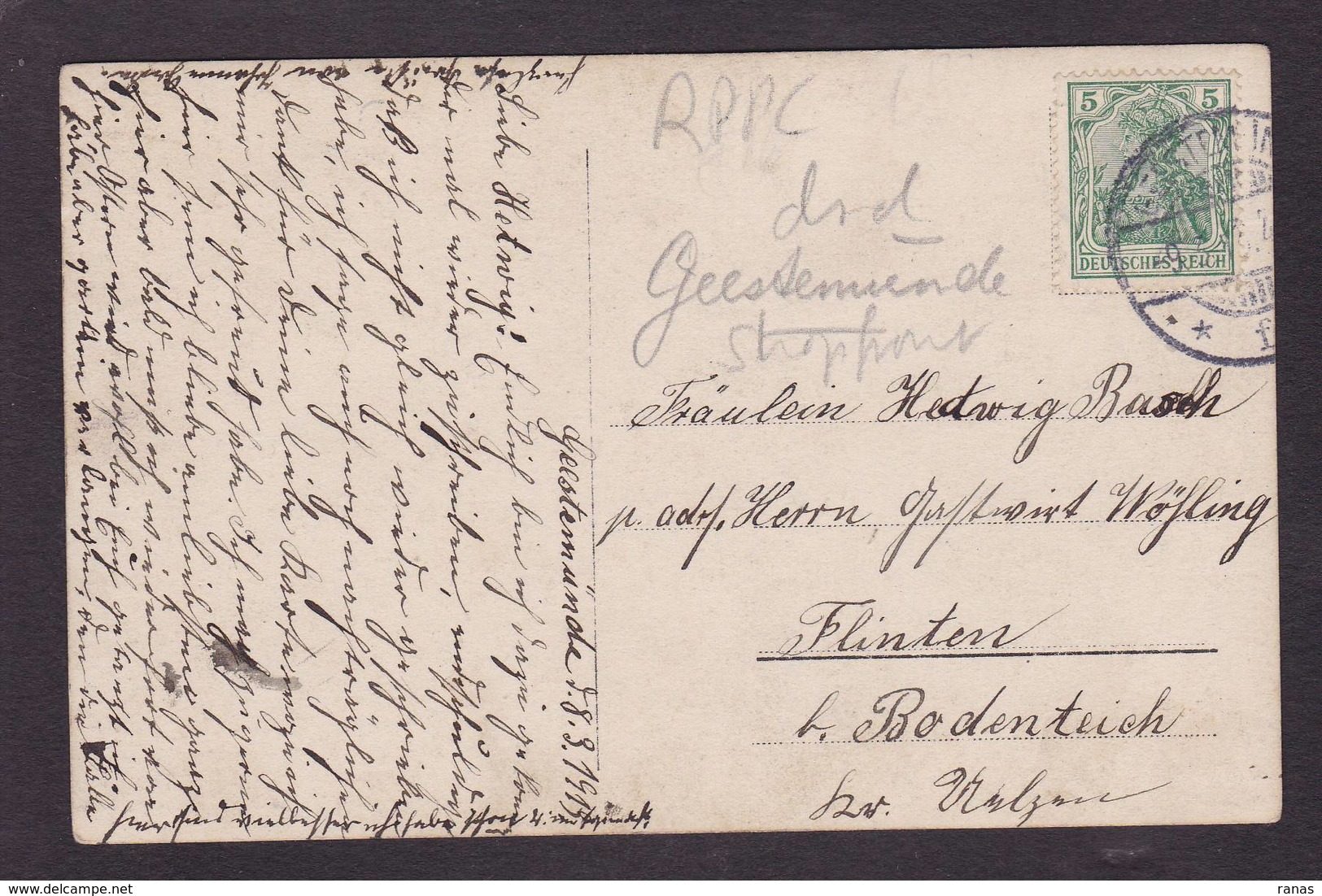 CPA Allemagne Germany Carte Photo Circulé Commerce Shop - A Identifier