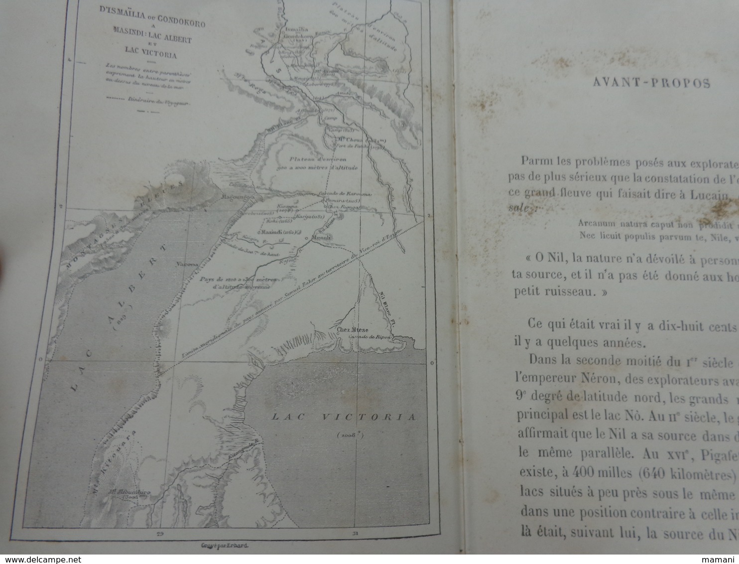 Livre-recompense-college De Cette-l'afrique Equatoriale Sir S. White Baker -1890-37 Gravures + Carted'ismailia - Sonstige & Ohne Zuordnung