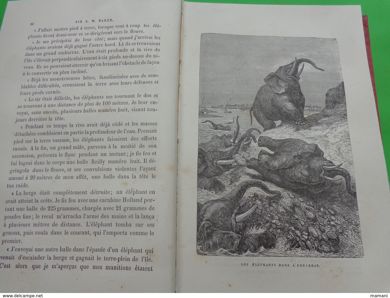 livre-recompense-college de cette-l'afrique equatoriale sir s. white baker -1890-37 gravures + carted'ismailia