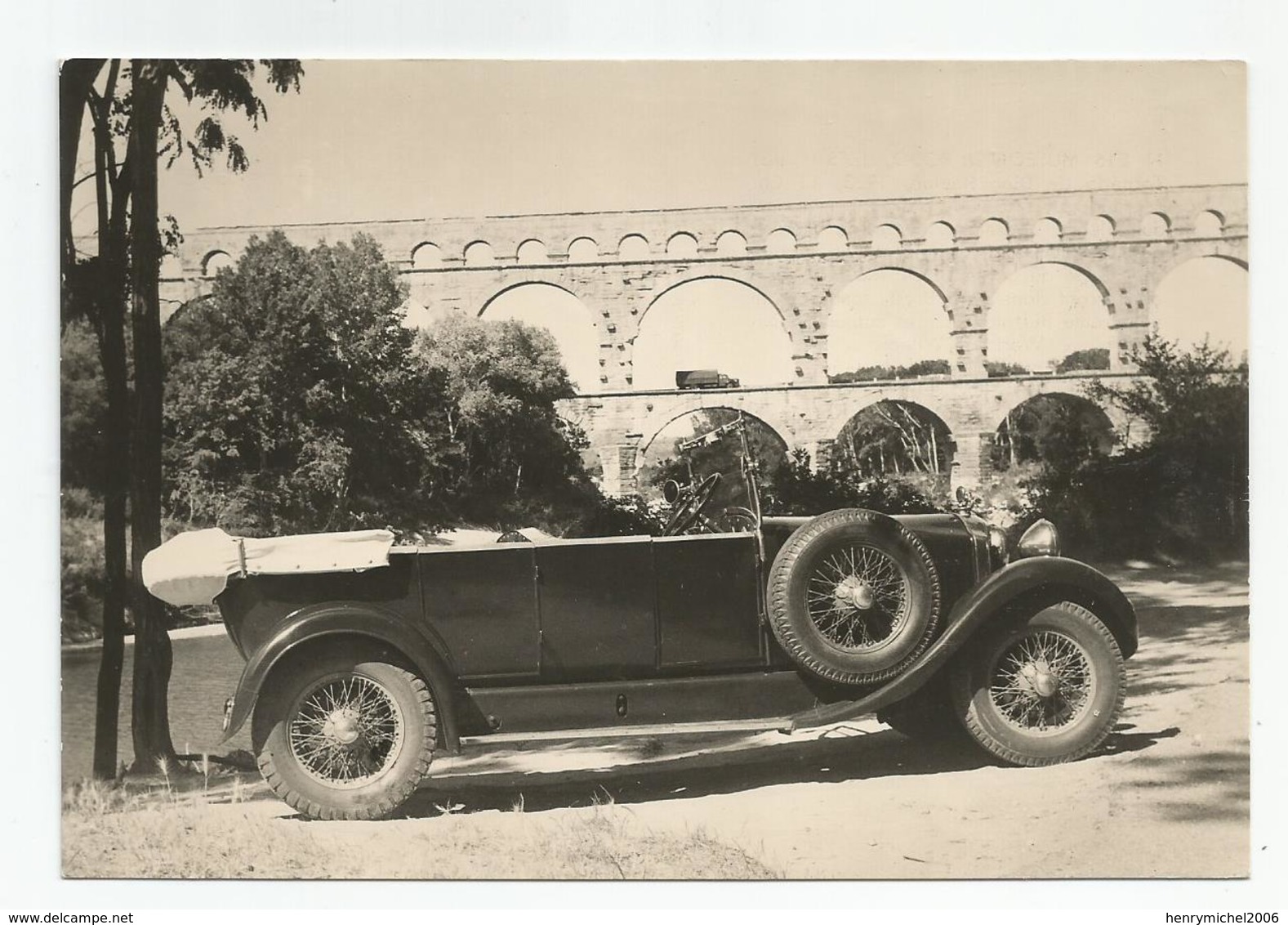 30 Pont Du Gard Auto Voiture Torpedo De Dion Bouton 1923 Cpm - Other & Unclassified