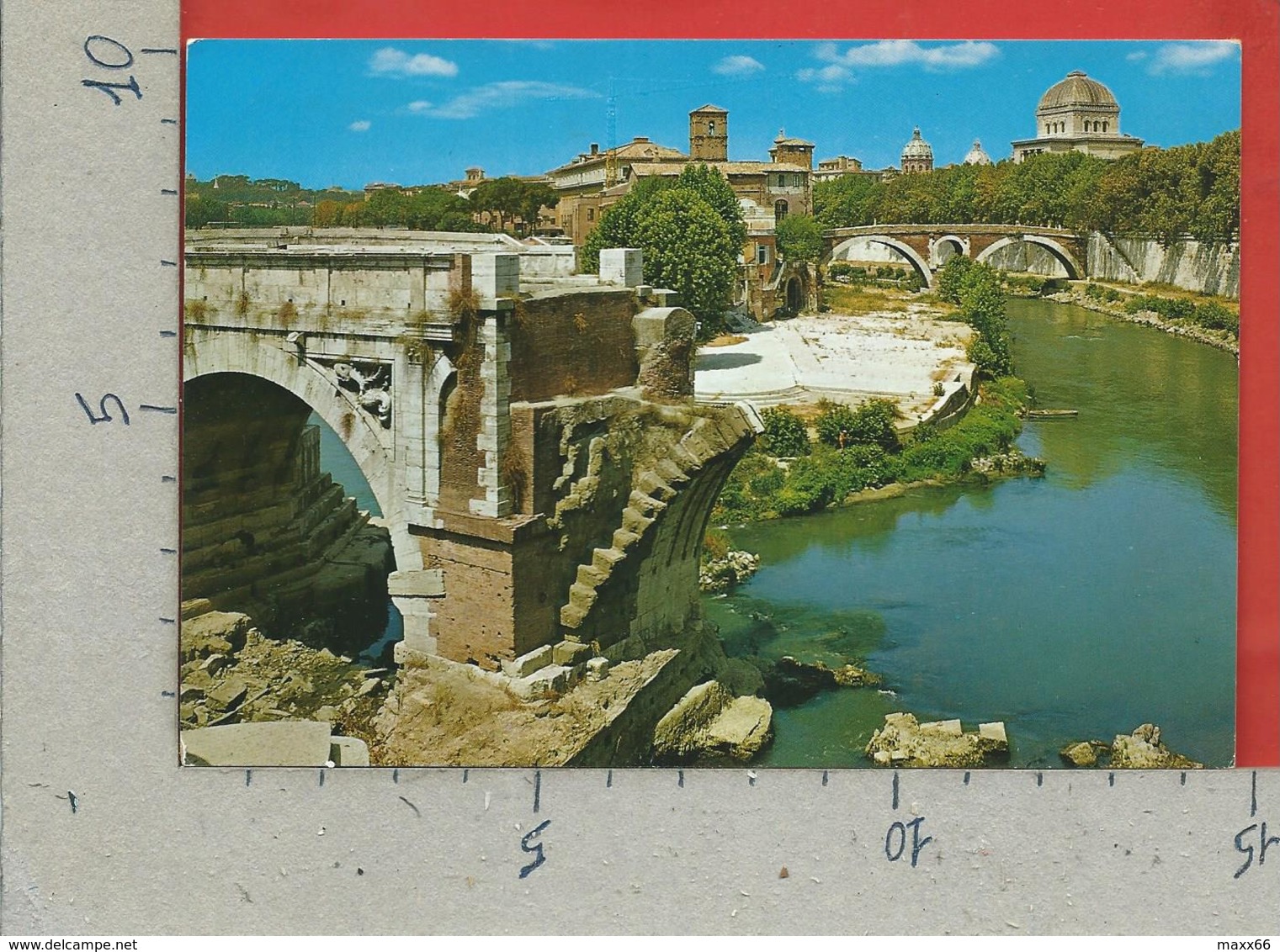 CARTOLINA NV ITALIA - ROMA - Isola Tiberina - 10 X 15 - Fiume Tevere