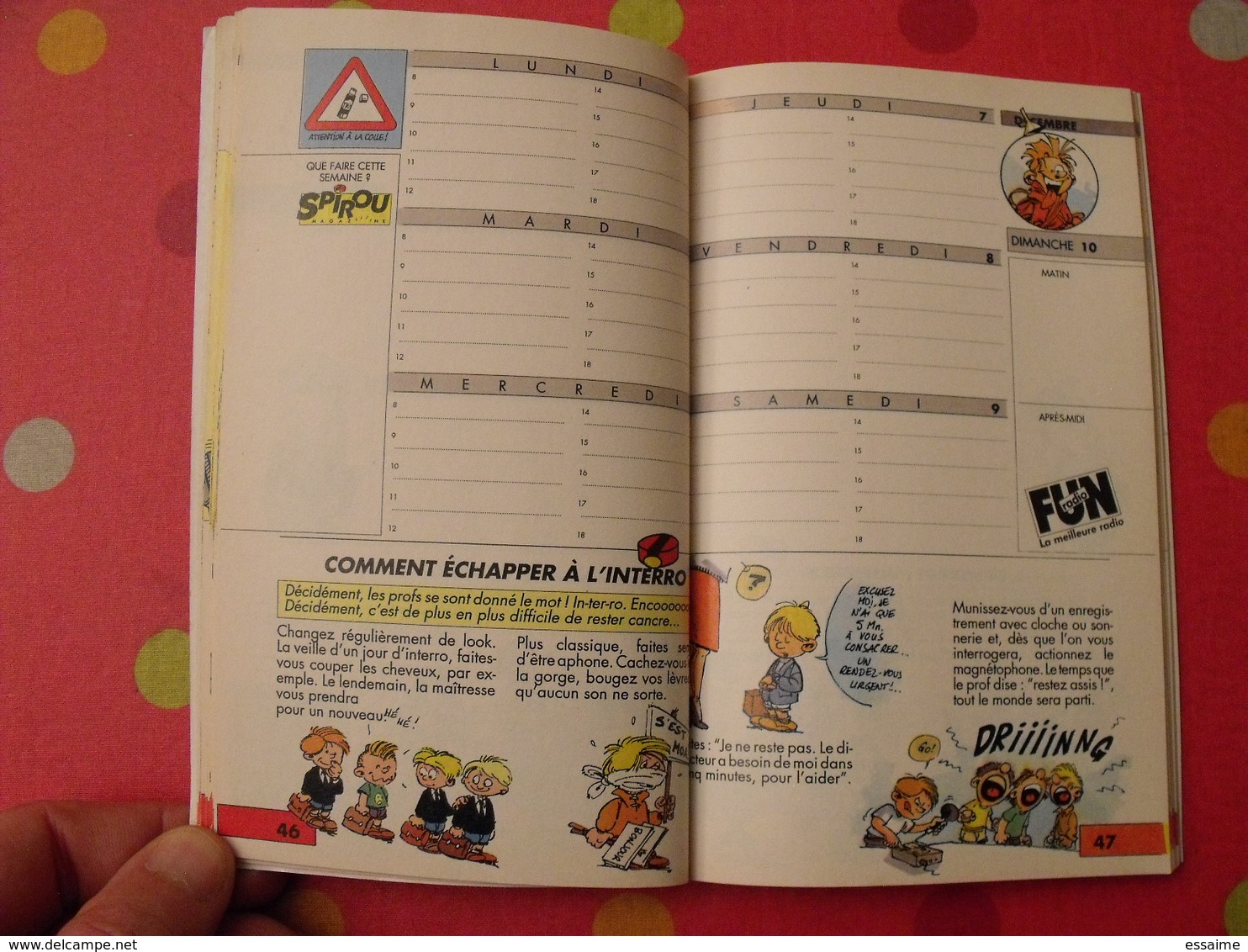 Agenda Spirou Magazine 1989-1990. Gaston, Jeanne, Cédric, Germain... - Spirou Et Fantasio