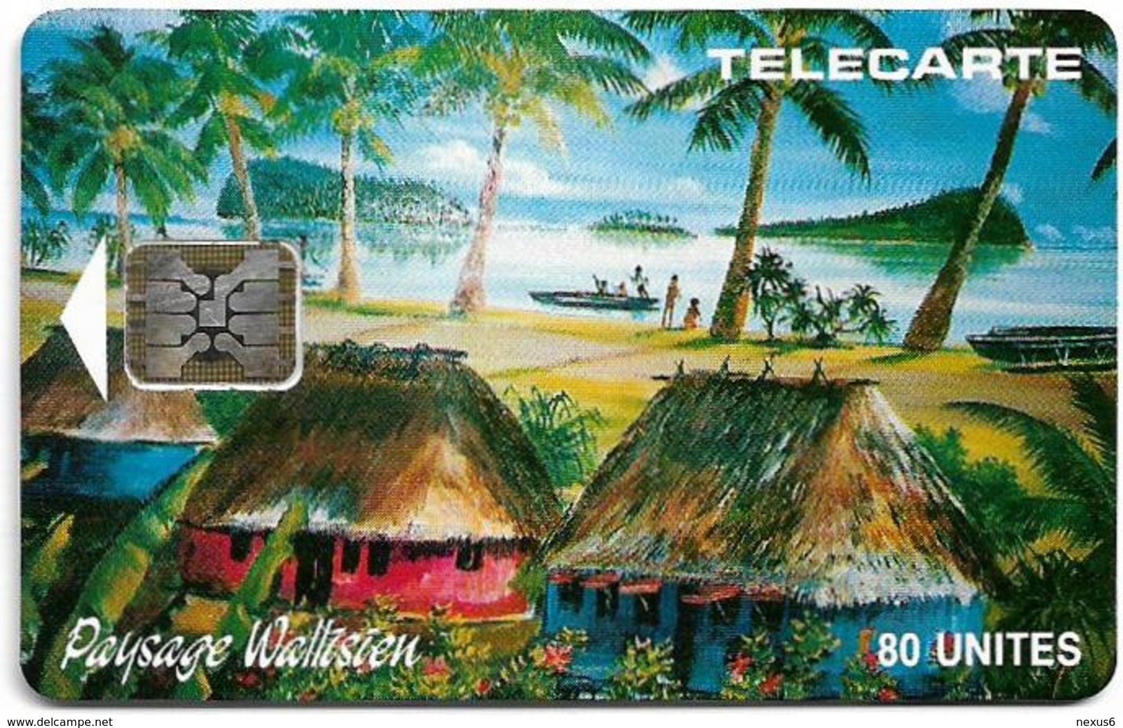 Wallis And Futuna - WF4 - Falé, Paysage Wallisien, SC5, 1993, 80Units, 3.000ex, Used - Wallis-et-Futuna