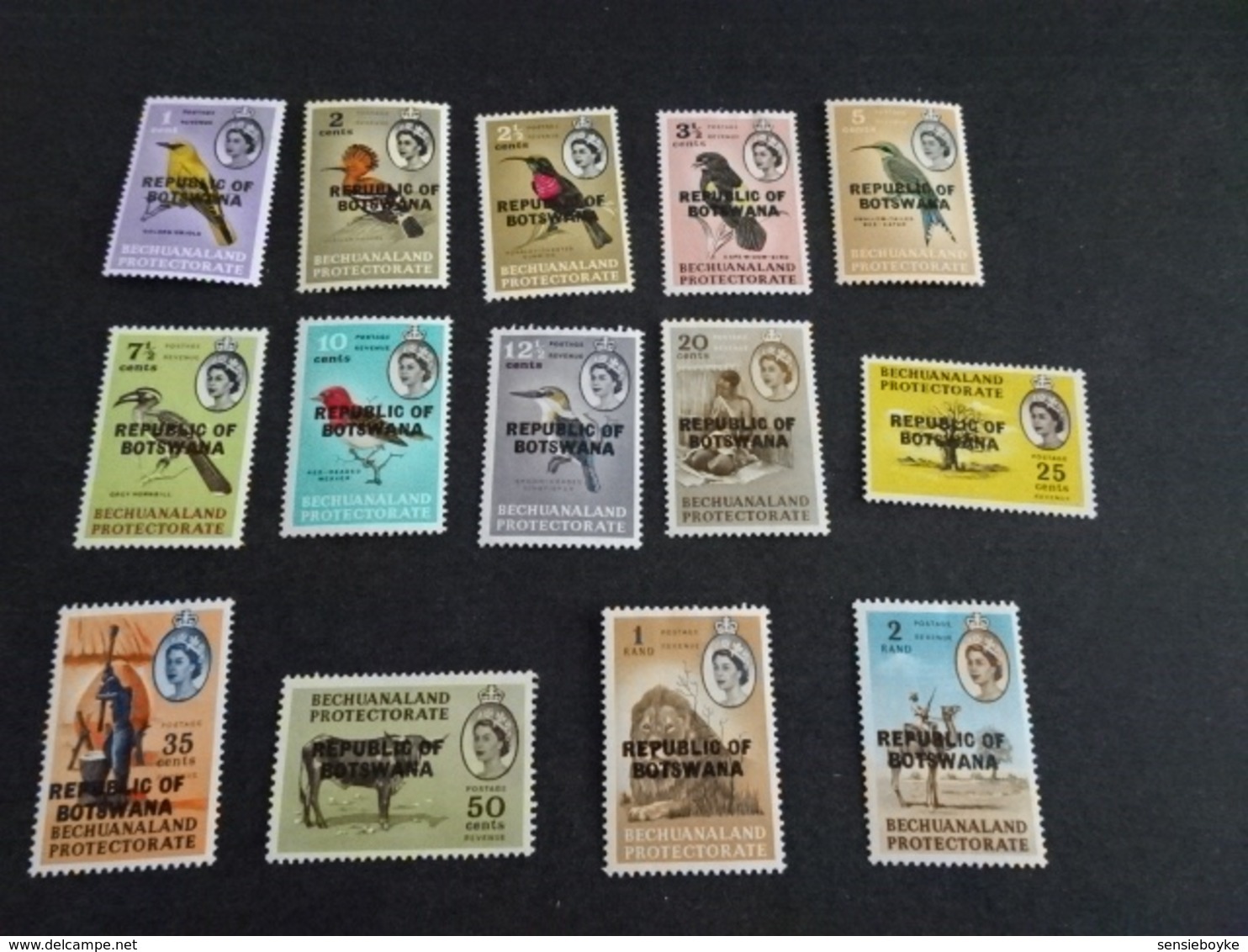 K31288 -set Mint Hinged  Overprinted Botswana - 1966 - MI.5-18 - Animals - Other & Unclassified