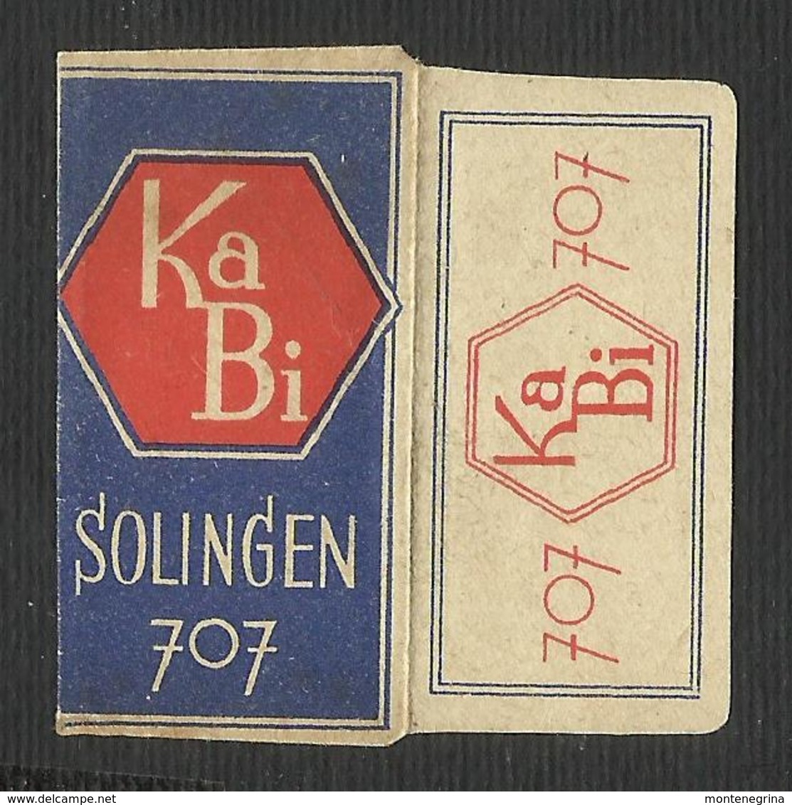 Razor Blade KA BI Old Vintage WRAPPER (see Sales Conditions) - Razor Blades