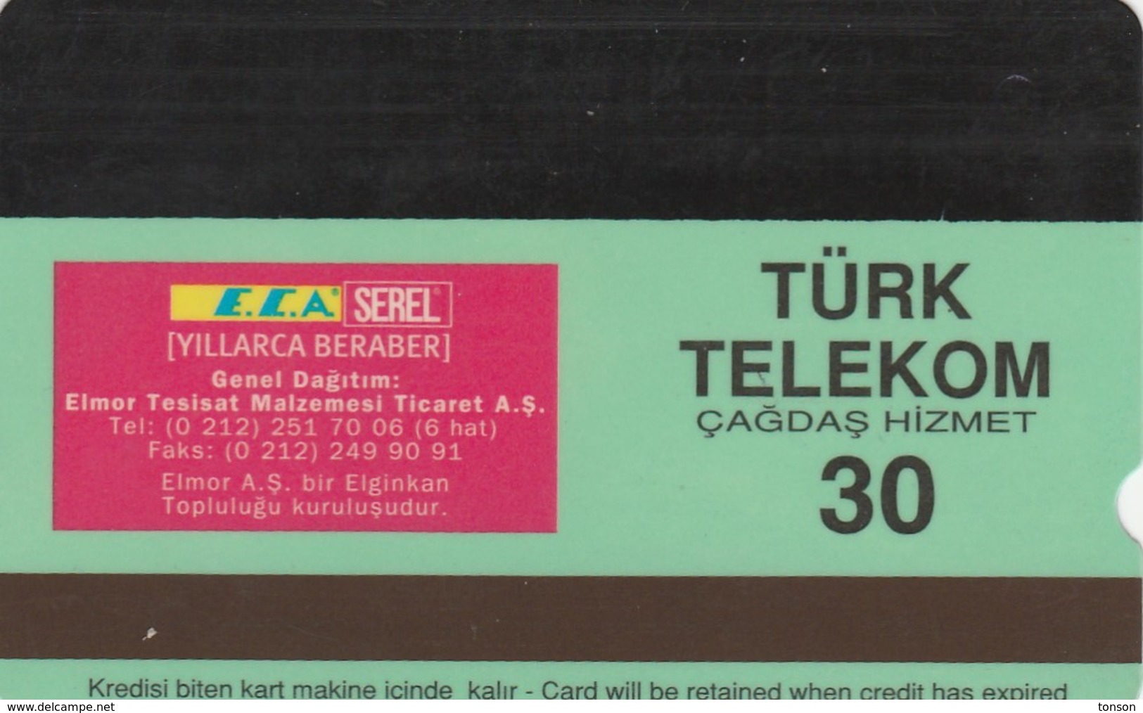 Turkey, TR-PTT-ADV-0109, 30 Units, E.C.A. Tap & Basin, 2 Scans. - Turkey