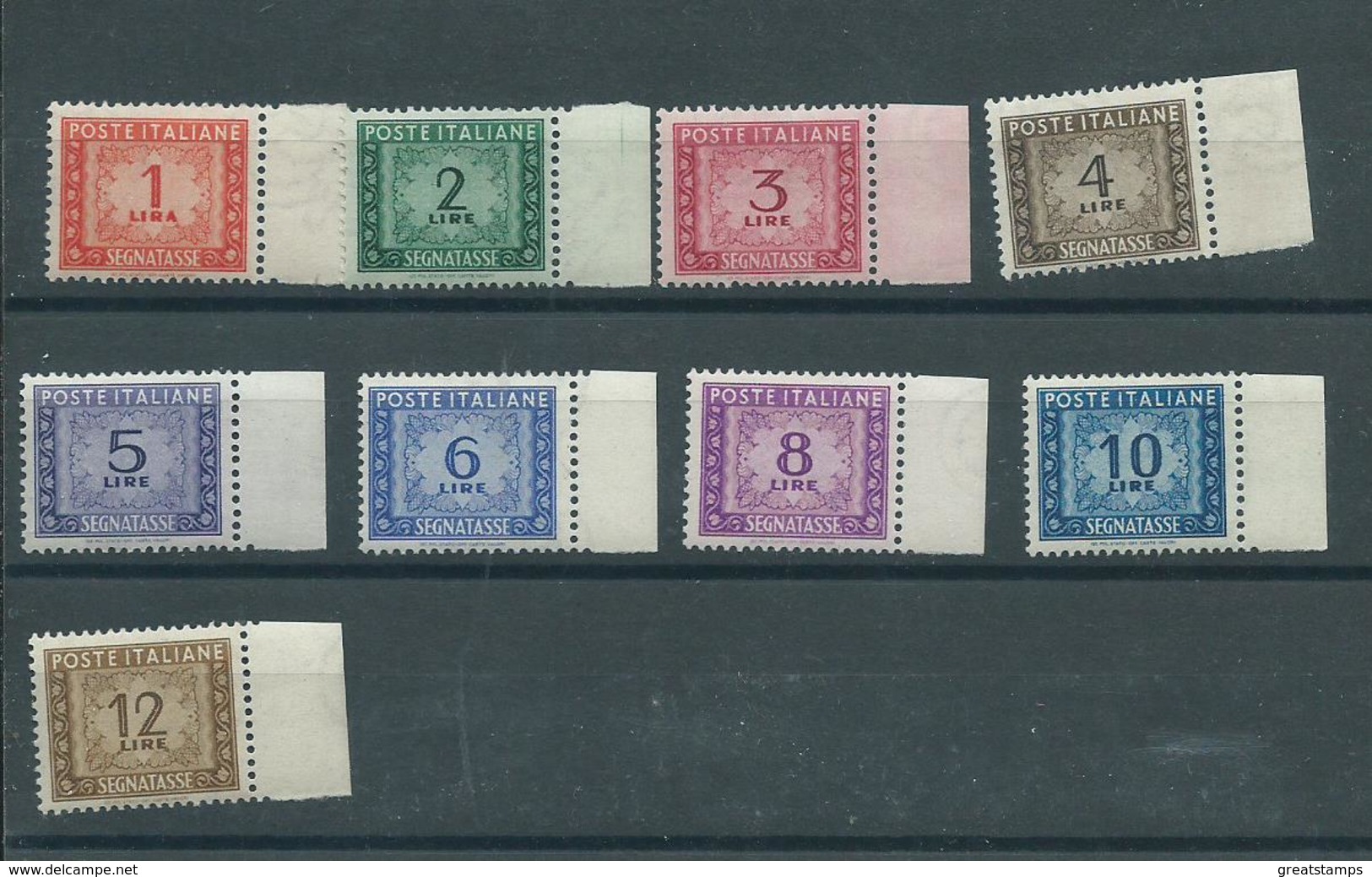 Italia Italy Stamps Mnh Potage Dues Segnatasse Sgd690 Sgd690 /d698 Mnh Cv £50+ - 1946-47 Période Corpo Polacco