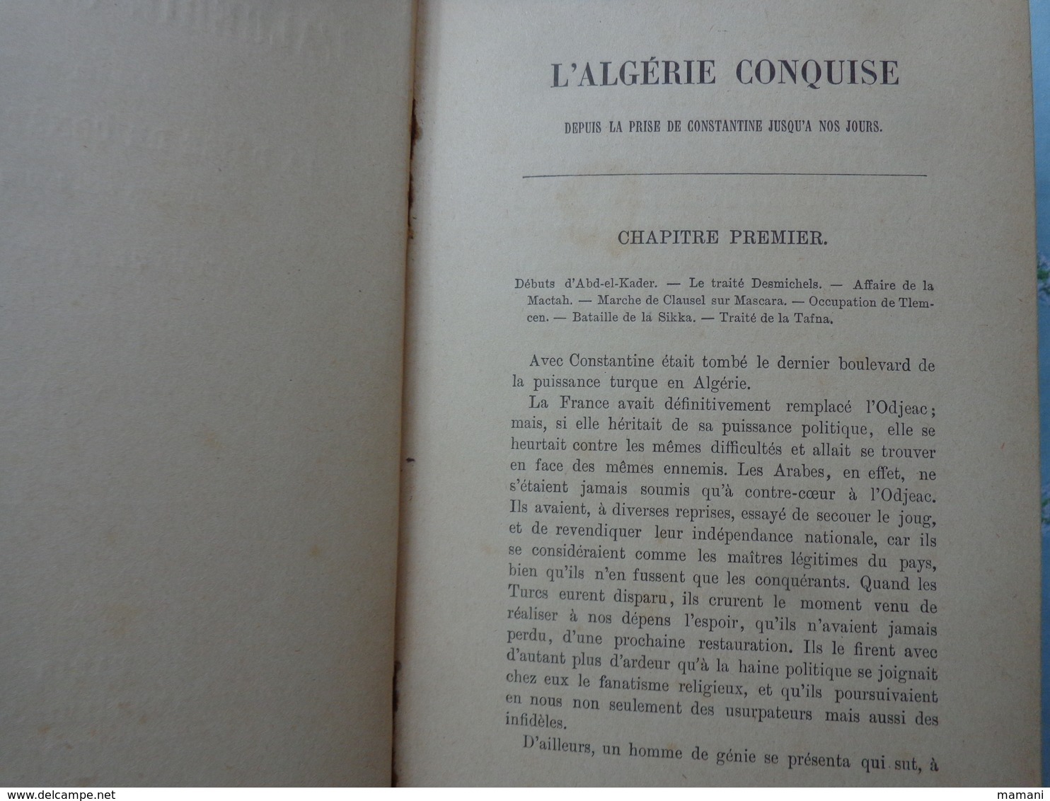 livre recompense -college de cette-l'algerie conquise depuis la prise de constantine a nos jours-paul gaffarel- 1890