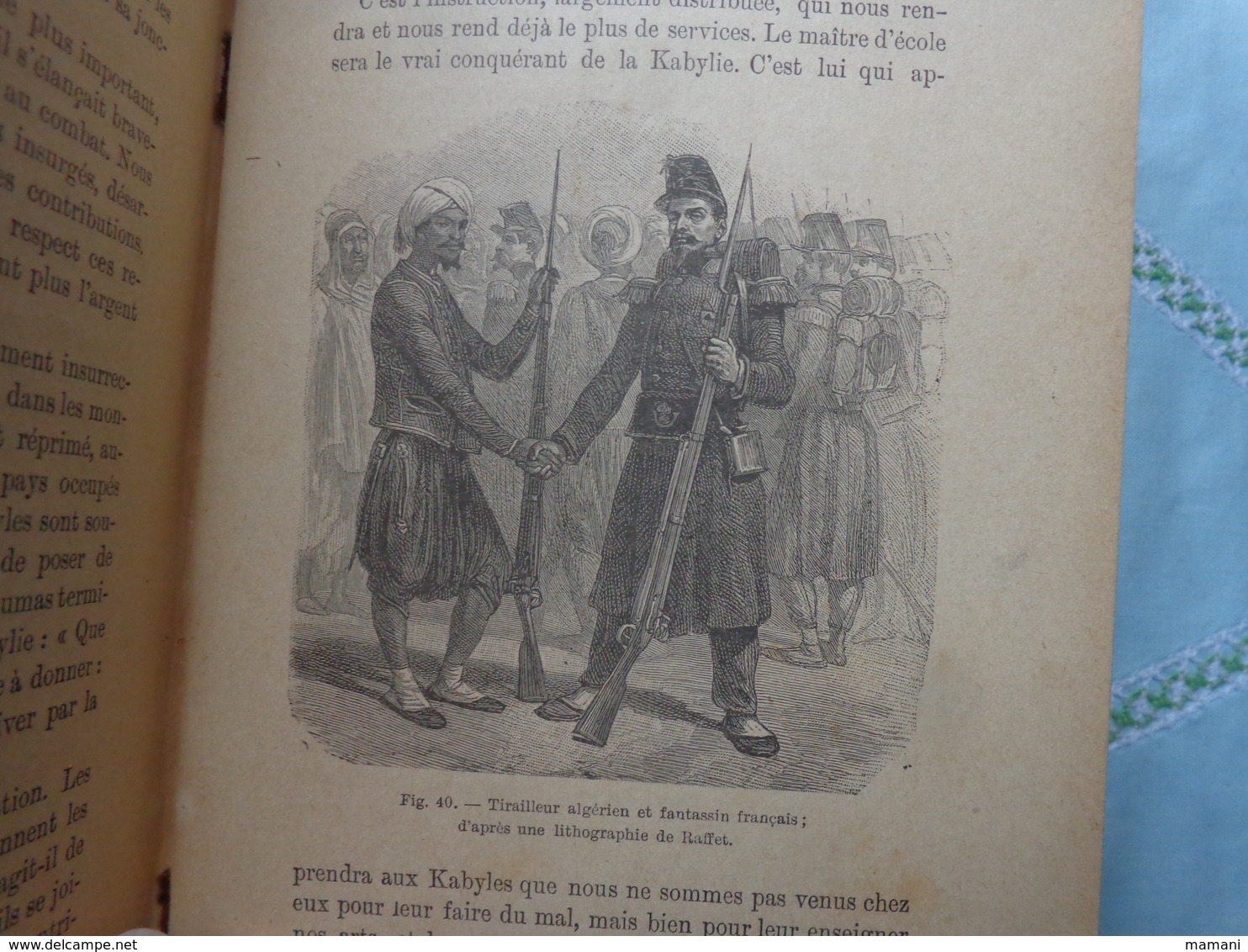 livre recompense -college de cette-l'algerie conquise depuis la prise de constantine a nos jours-paul gaffarel- 1890