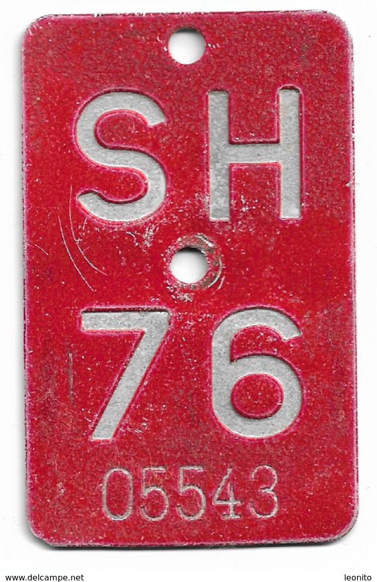 Velonummer Schaffhausen SH 76 - Placas De Matriculación