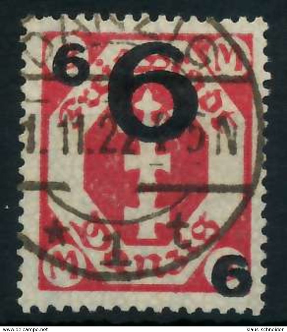 DANZIG 1922 Nr 106b Gestempelt Gepr. X88D06A - Sonstige & Ohne Zuordnung