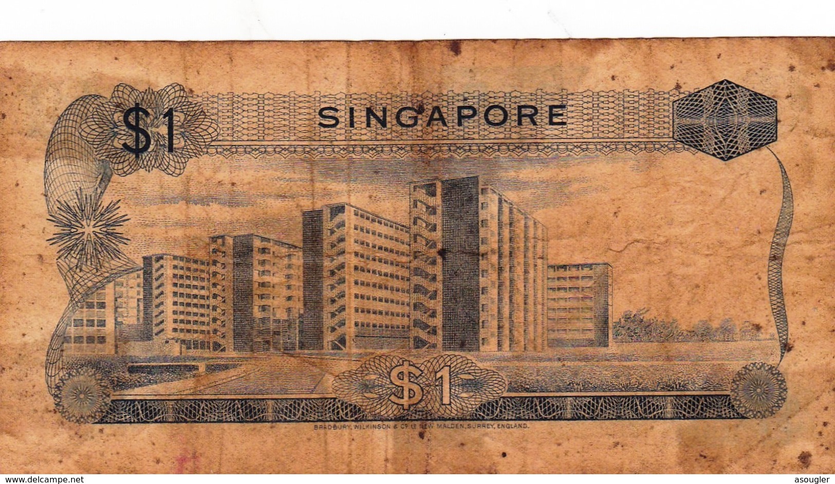 Singapore 1 DOLLAR ND 1967-1972 G P-1d "free Shipping Via Regular Air Mail (buyer Risk)" - Singapore