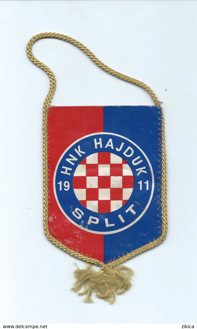 Flag,fanion Football,FC HNK Hajduk Split,Croatia - Size:8.5cm/11cm. - Bekleidung, Souvenirs Und Sonstige