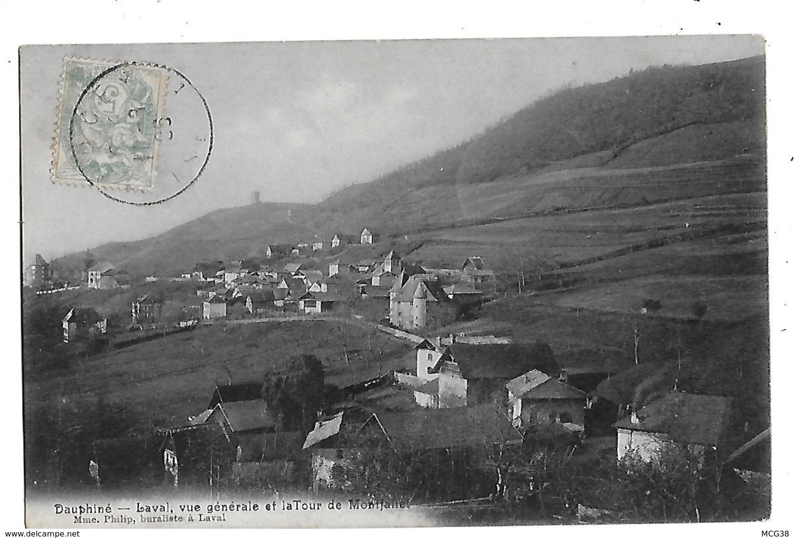38  - CPA  De  LAVAL  -  Vue  Générale  Et  La  Tour  De  Montfaliet  En  1906 - Laval