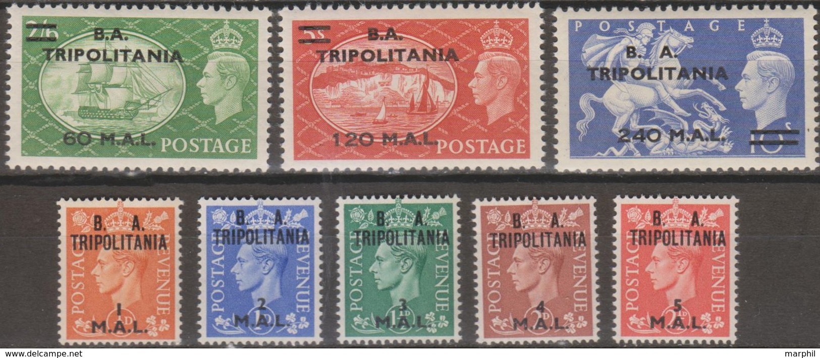 Tripolitania B.A.1951 SaN°27-34 8v Cpl MNH/** - Tripolitania
