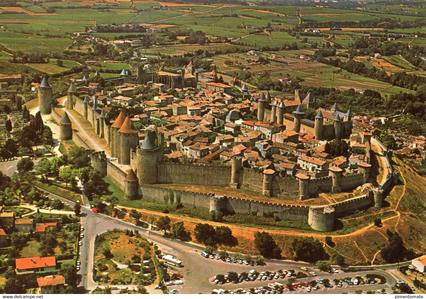 CARCASSONNE LA CITE VUE AERIENNE - Carcassonne