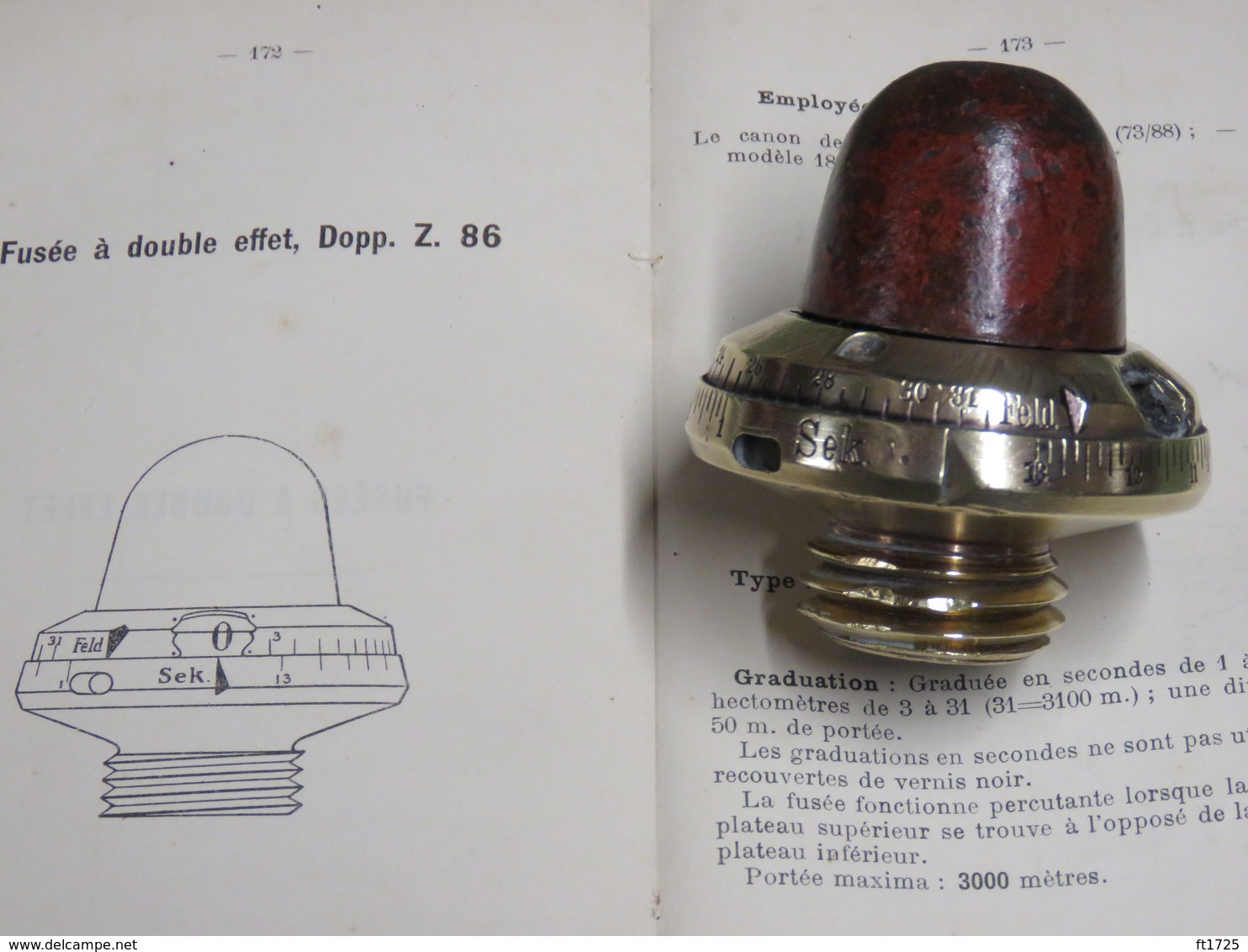 FUSEE DOPP Z 86 A DOUBLE EFFET POUR OBUS ALLEMAND 1914/18 !!! - 1914-18