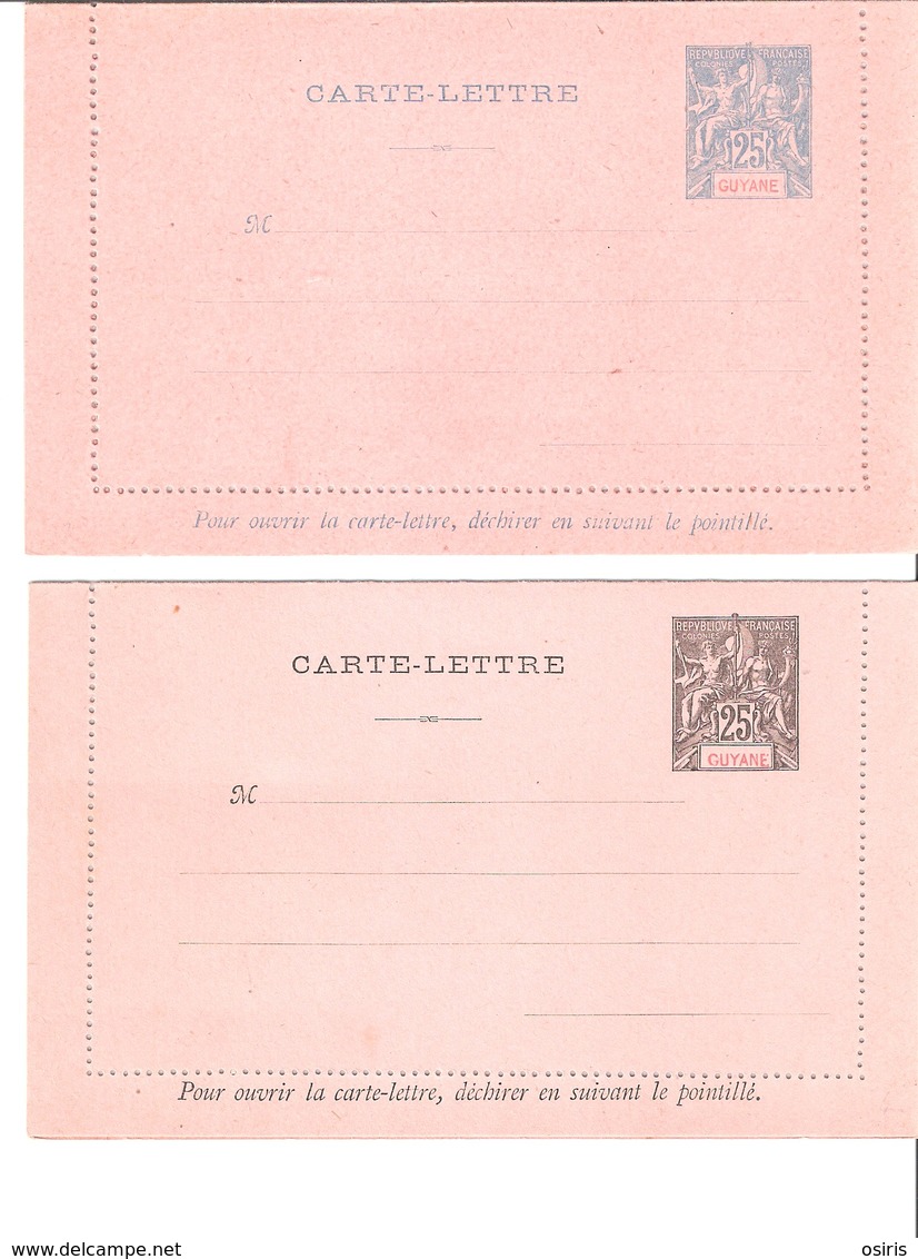 4 Cartes-lettres  15 Et 25 Cts Type Allégorie - Lettres & Documents