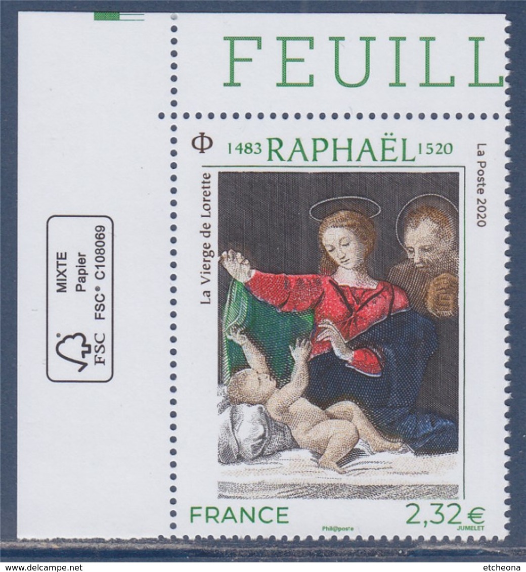 Raphaël Coinde Feuille Neuf 2.32€ Avec Logo écologie - 2010-2019