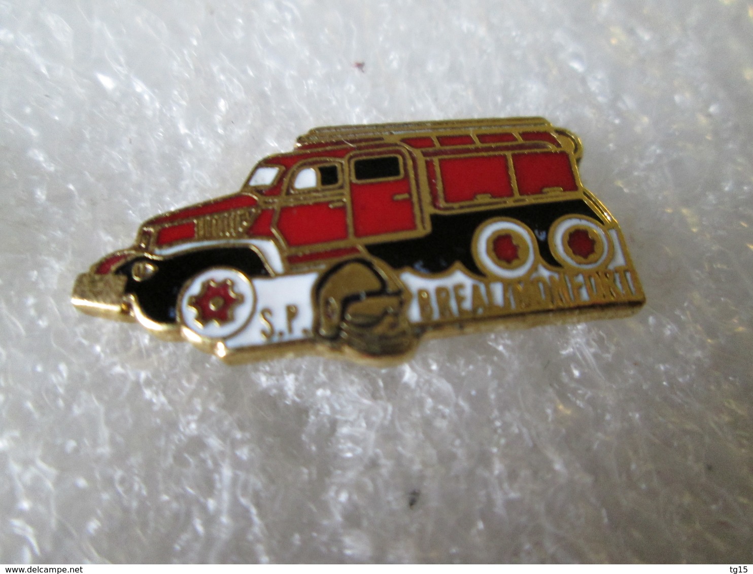 PIN'S    CAMION POMPIERS  GMC  BREAL MONFORT  Email Grand Feu - Bomberos