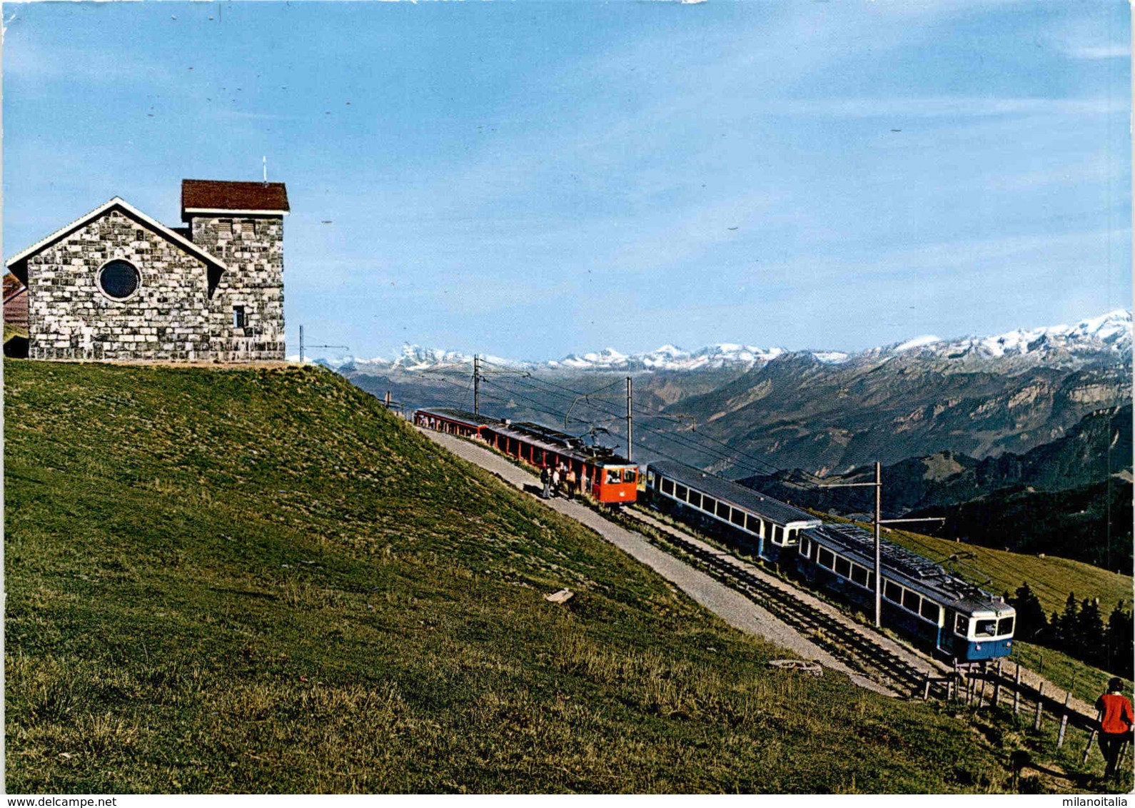 Rigi-Kulm - Bergkapelle Mit Arth- Und Vitznau-Rigi-Bahn (4188) - Arth